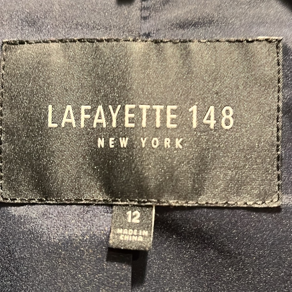 Women's Blue Leather Jacket - Picture 4 of 4